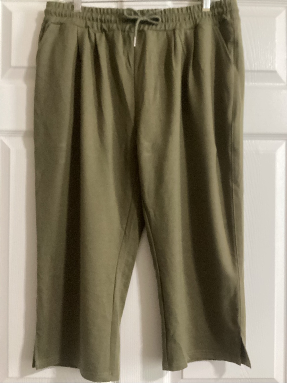Women’s Olive Green Drawstring Casual Pants